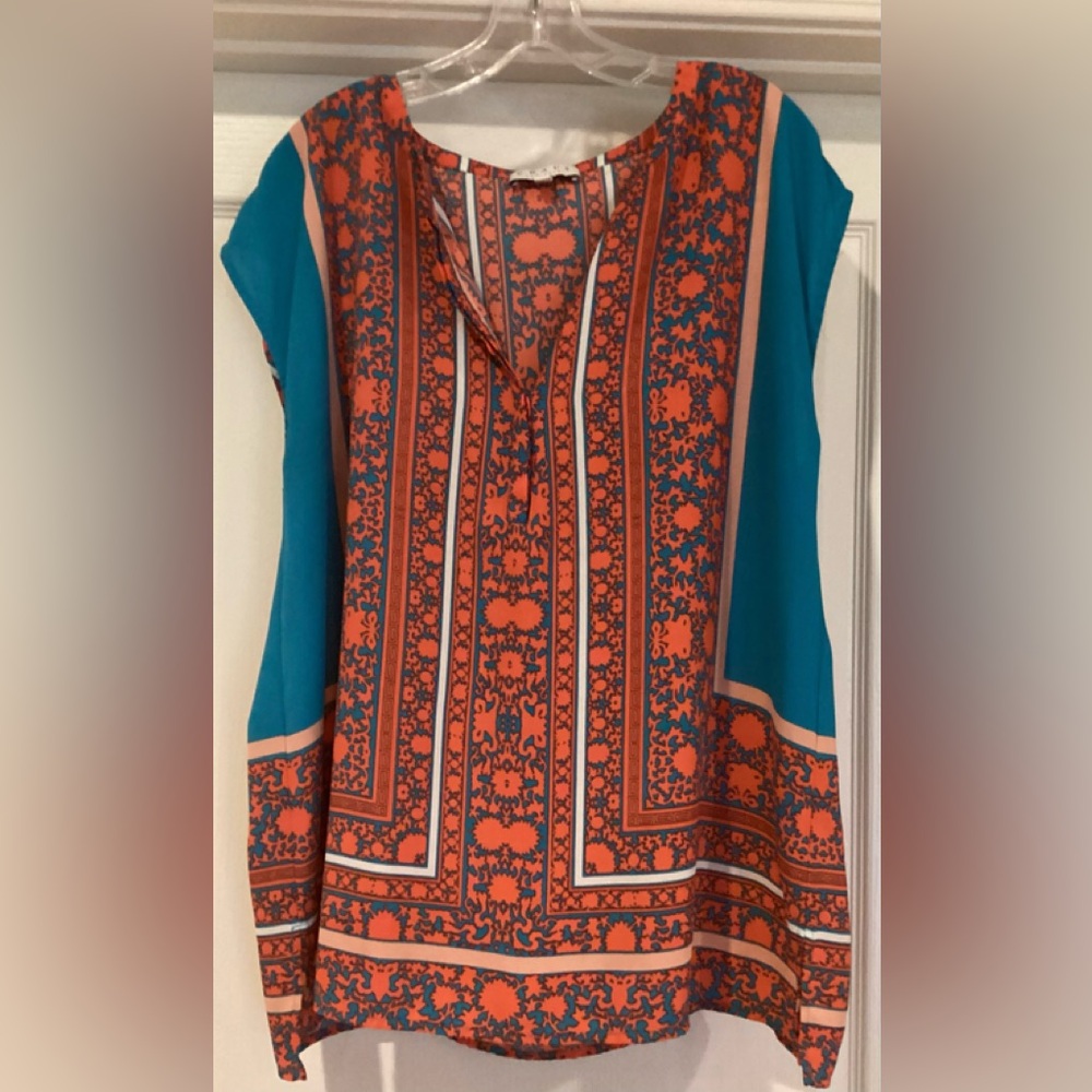 Womens XL Chaus NY LIKE NEW stunning print sleeveless blouse